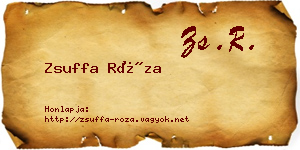 Zsuffa Róza névjegykártya