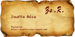 Zsuffa Róza névjegykártya