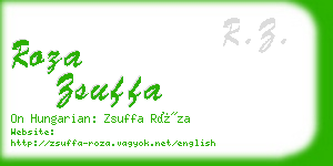 roza zsuffa business card